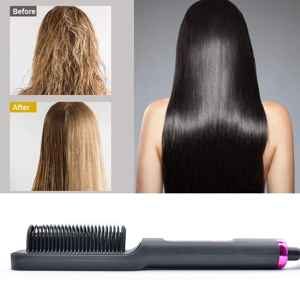 Electric Hair Straightener Brush