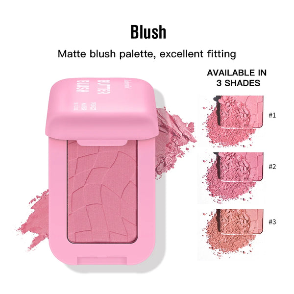 Professional Makeup Powder Blush 12HR Wear Vegan Formula Makeup Blush in Bar Cosmetics Palette Powder Pink Cream Face